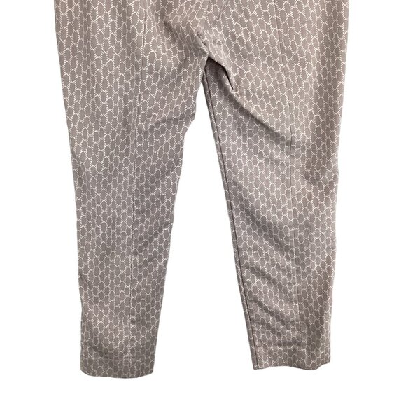 Adrianna Papell Womens Geometric Patterned Pants Size 10 Beige‎ & White Cropped - Picture 6 of 8